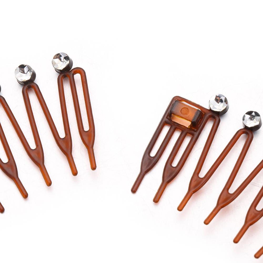 Elastic Hair Band Flexible Plastic Comb Foldable Rhinestone Hair Clip Hair Accessories For Travel Makeup Bath For Swimming