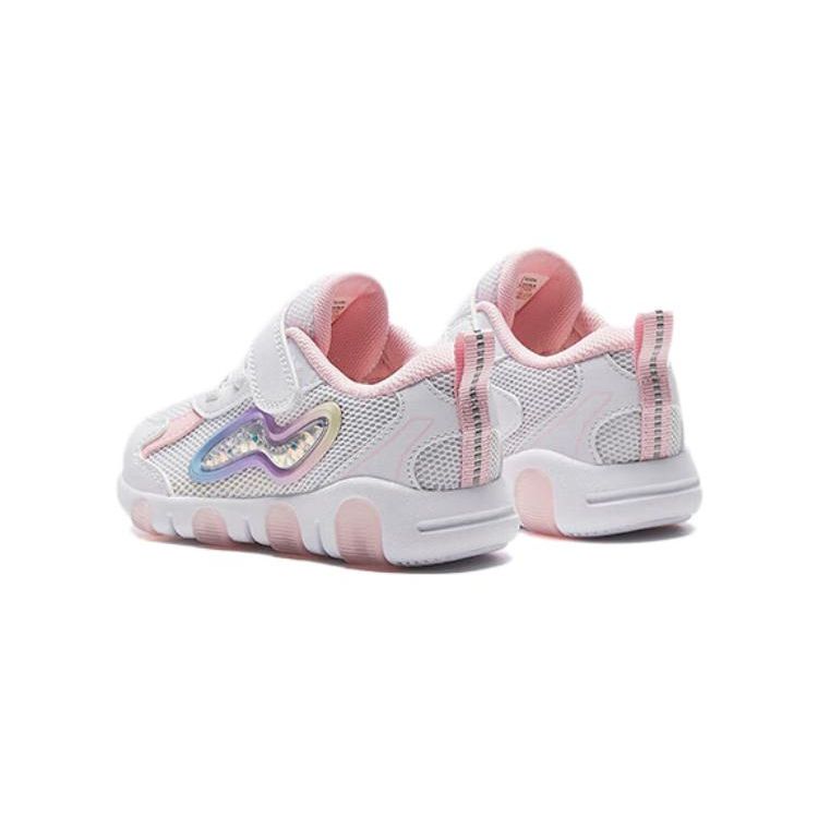 Anta Детские удобные износостойкие кроссовки Butterfly Wing с низким верхом, устойчивые к ударам, детские туфли белого и розового цвета 322330003-1