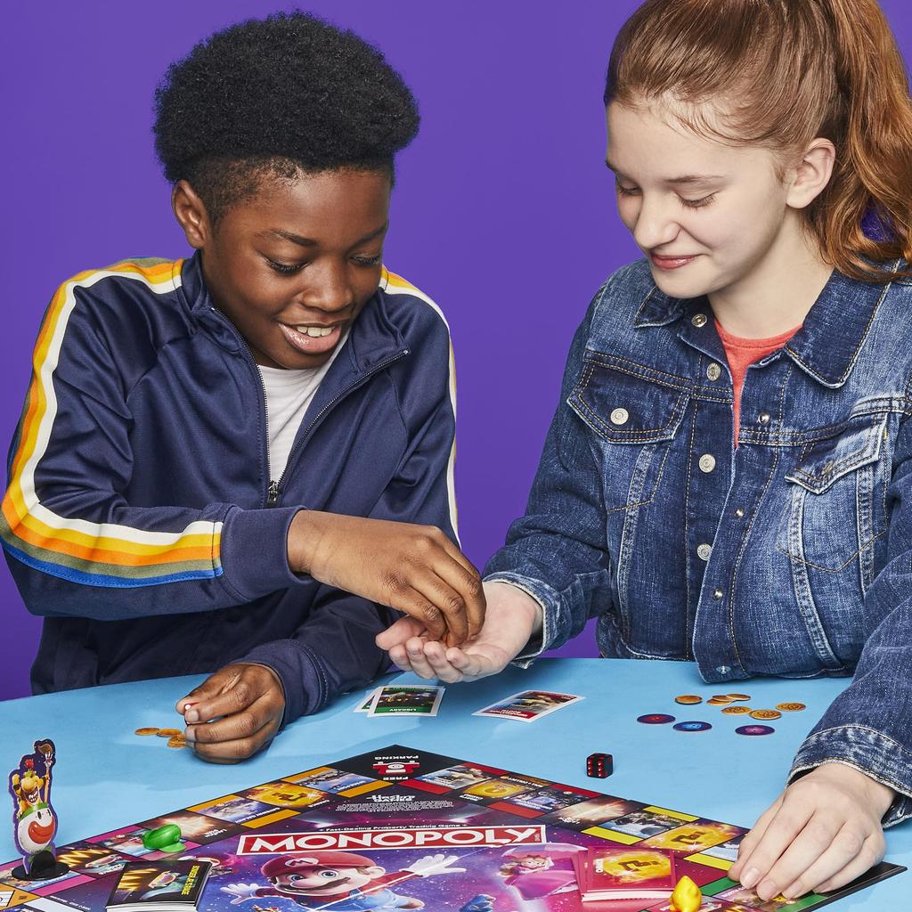 Hasbro Monopoly Board Classic Super The Super Mario Galaxy Ages Family Kids to Authentic Product Game, Game, Mario, Movie, 8+, 2-6 Players, Game,