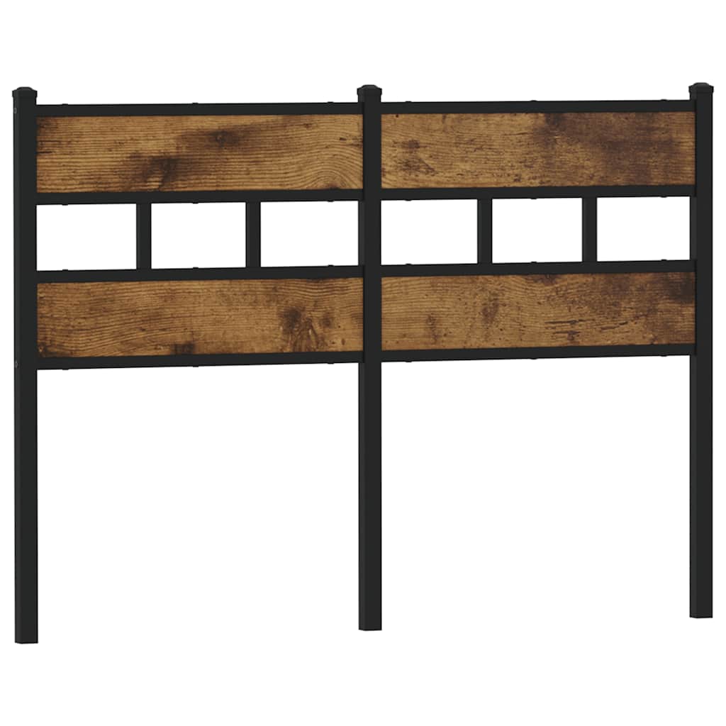 Replacement Headboard Smoked Oak 120 cm Iron and Engineered Wood