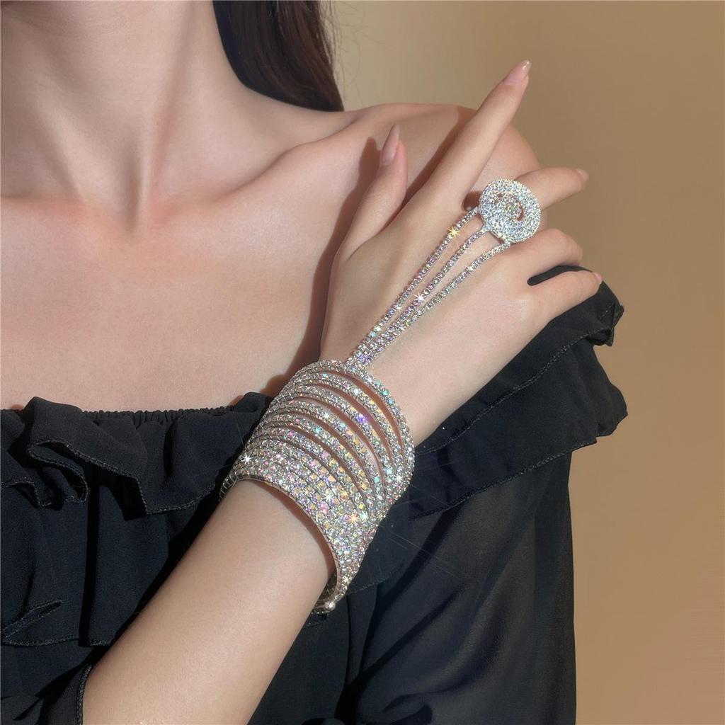 Townka Rhinestone Bracelet: Elegant Multilayer Design for Women, Perfect for Latin, Ballroom, or Belly Dance.