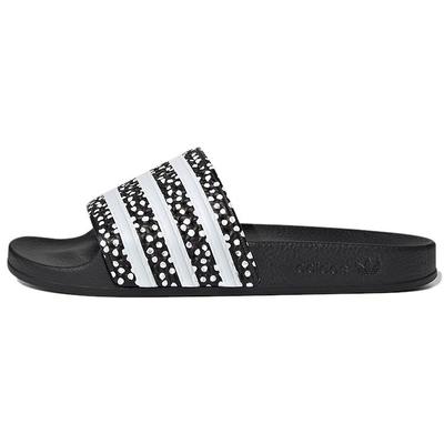 Женские кроссовки Adilette Slide в горошек Black Core-Black Core-White FX5923