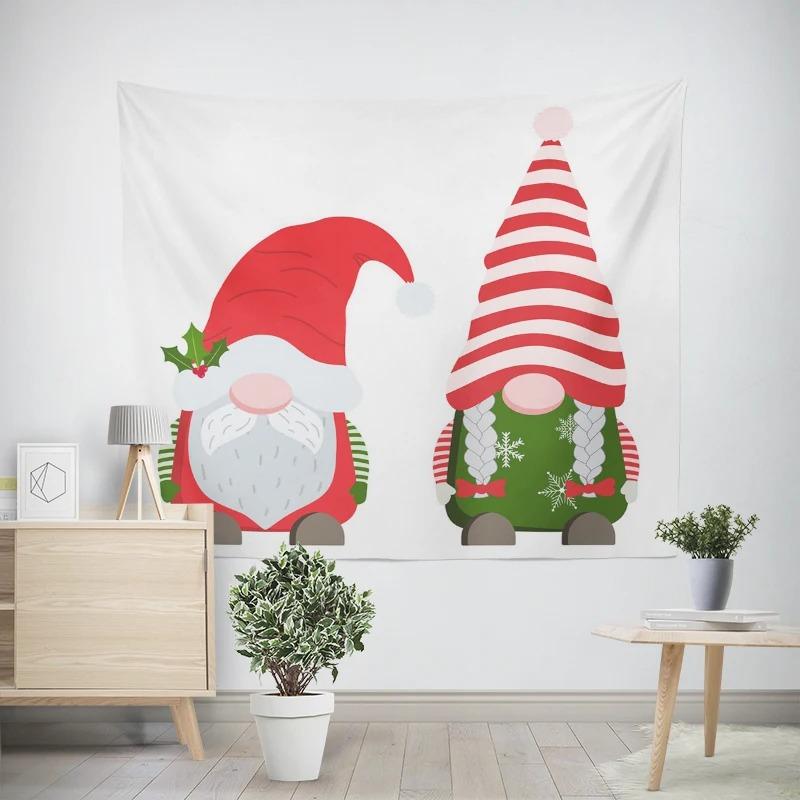 Рождественский новогодний узор снеговика гобелен гостиная диван салон автомобиля декоративный гобелен