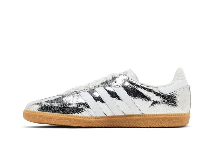 adidas Samba OG Серебристый металлик Потрескавшаяся кожа (Женский)