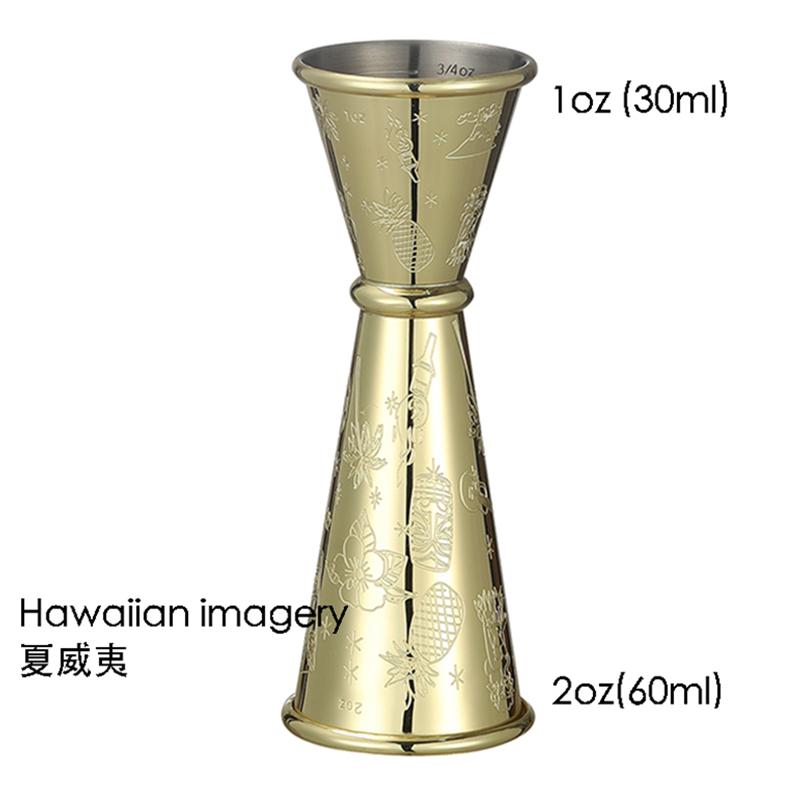 Двойной джиггер для барменства, Коктейльный джиггер 2 унции 1 унция | Мерный стаканчик для коктейлей Японский джиггер Мерка для шотов Джиггеры