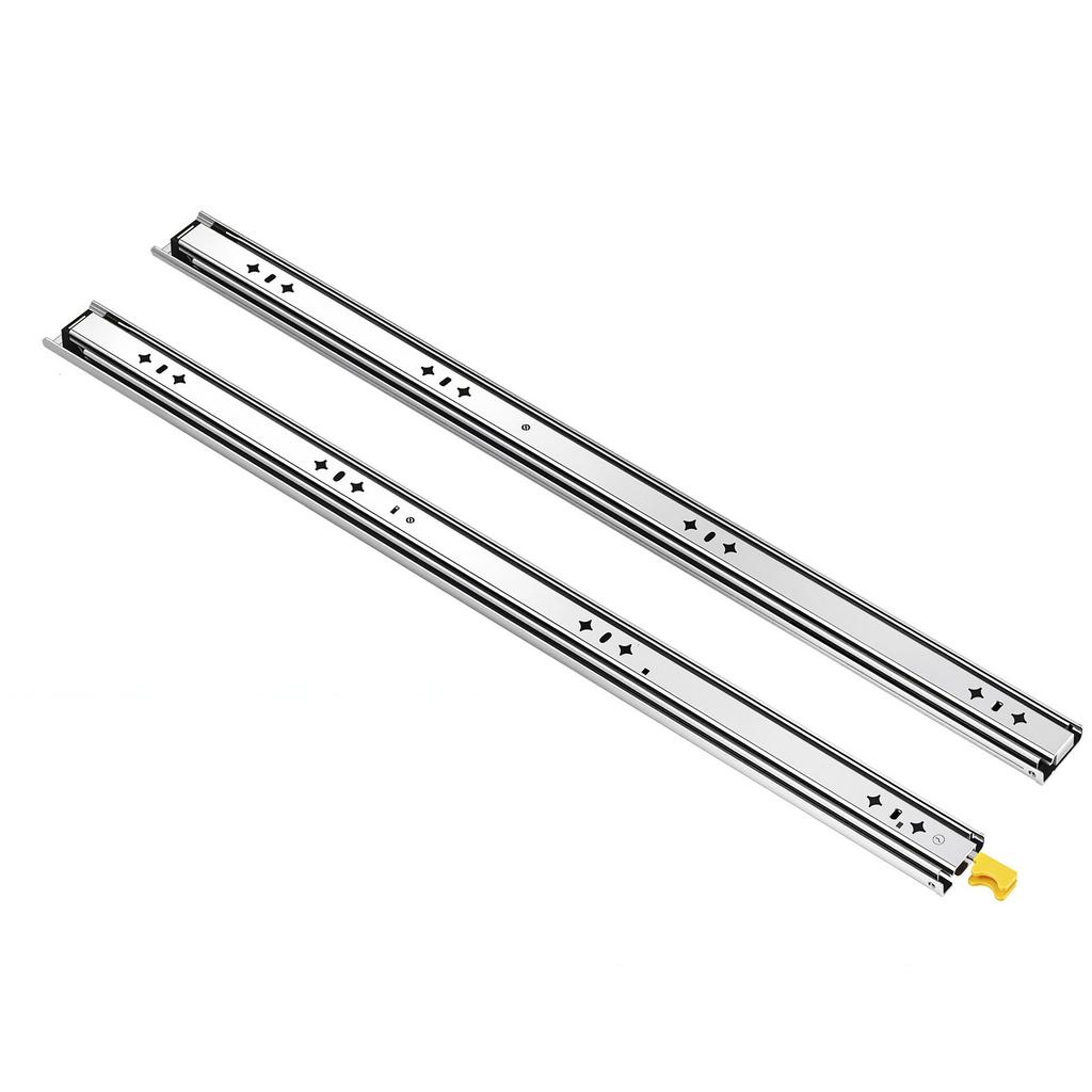 VEVOR Heavy Duty Drawer Slides, 75 cm 113.4 kg with Lock Side Mount Rails, for Cabinets, Kitchen, Workbench, RV