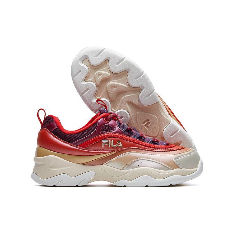 Fila Ткань Ray Синтетическая кожа Универсальная Повседневная Полувысокие Кроссовки для образа жизни Женская обувь Красно-коричневый F12W011106FCB