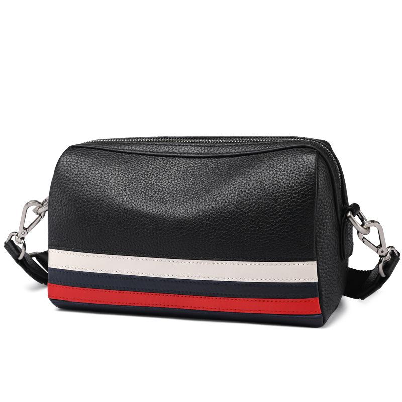 Сумка через плечо мужская сумка через плечо из коровьей кожи деловая повседневная модная контрастная по цвету натуральная кожа большая вместительная мужская сумка