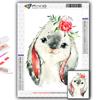 Popular 5D Diy Cross Stitch Cute Little Animals With Flowers Painting Full Drill Cross-Stitch Crafts Kit Wall Sticker Home Decor