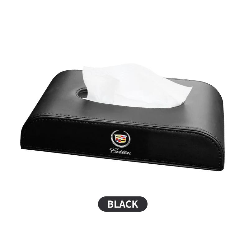 Car Armrest Tissue Box Leather Auto Seat Back Hanging Tissue Box For Cadillac Escalade CTS ATS SRX XTS XT5 STS CT5 CT6 BLS XLR