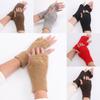 Winter Elastic Soft Fingerless Mittens Knitted Gloves Thick Warm Arm Warmers