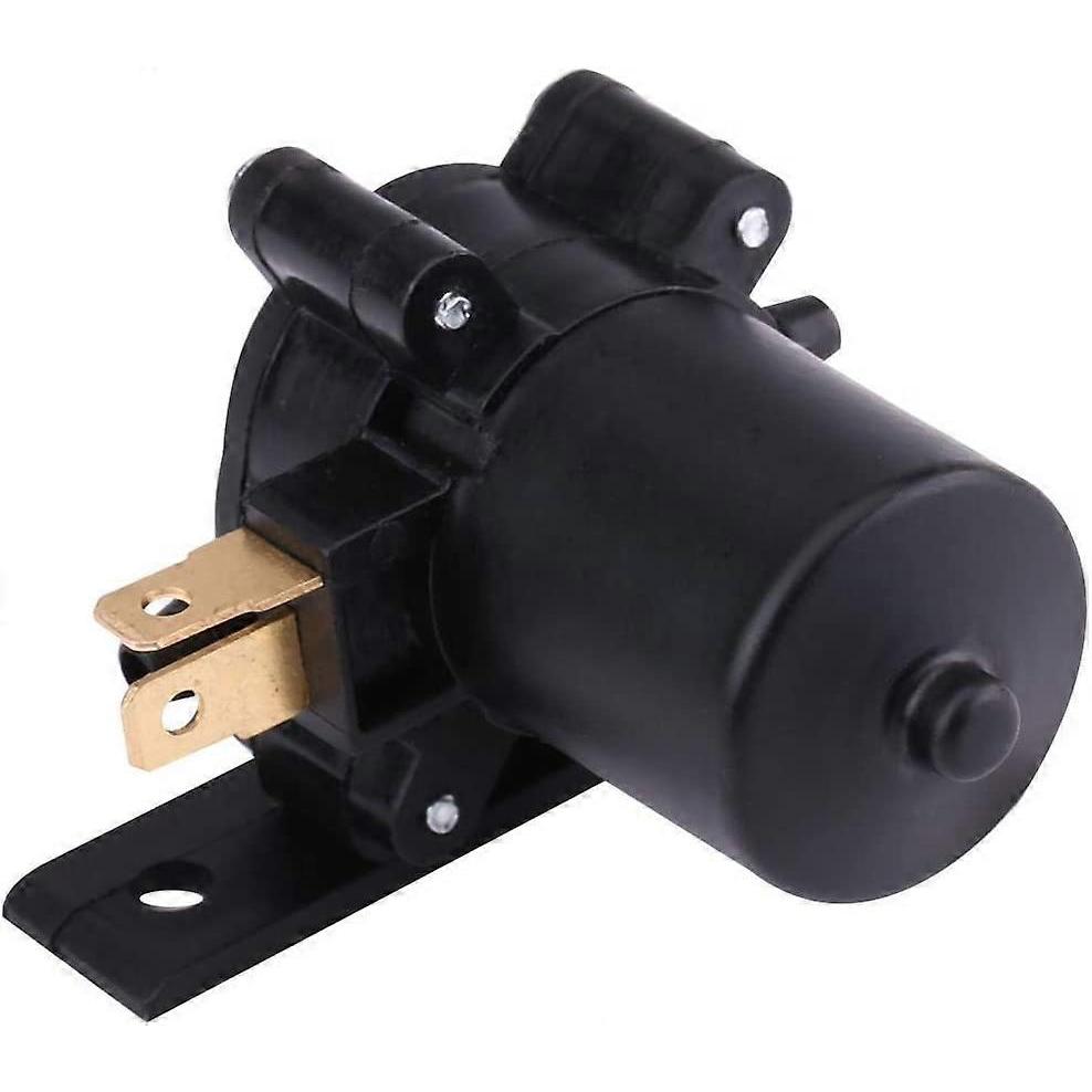 Windscreen Washer Pump Universal Windscreen Dual Outlet Wiper Motor Pump for Car Van Bus Truck (Black) (1pcs)