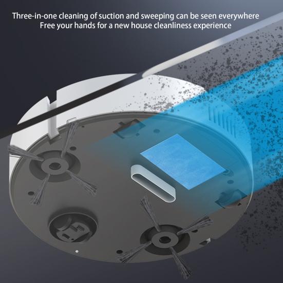 3-in-1 Sweeping Robot Vacuum Cleaner Powerful Suction Efficient Ultra Slim Mini Cleaning Robot Automatic Vacuum Cleaner