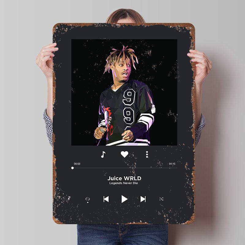 Music Player Metal Poster Customized Wall Art Retro Vintage Tinplate Signs for Decoration Living Room Decor Men Bar Accessories