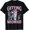 Bachelorette Party Cowgirl Getting Meowied Cat Bride Funny Unisex T-Shirt