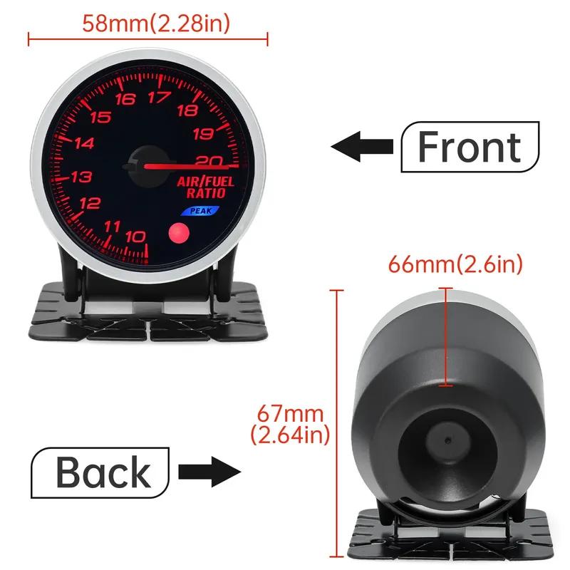 100% Car Accessories Auto Gauge 8 Color Voltmeter Oil Pressure Water Oil Temp EGT Exhaust Temp Turbo Boost Fuel Press Tachometer