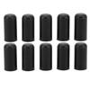 10 Pcs 6mm Intake Vacuum Hose Cap Silicone Wear Resistance Flexible Waterproof Auto Intake Tubing Cover End Plug Black