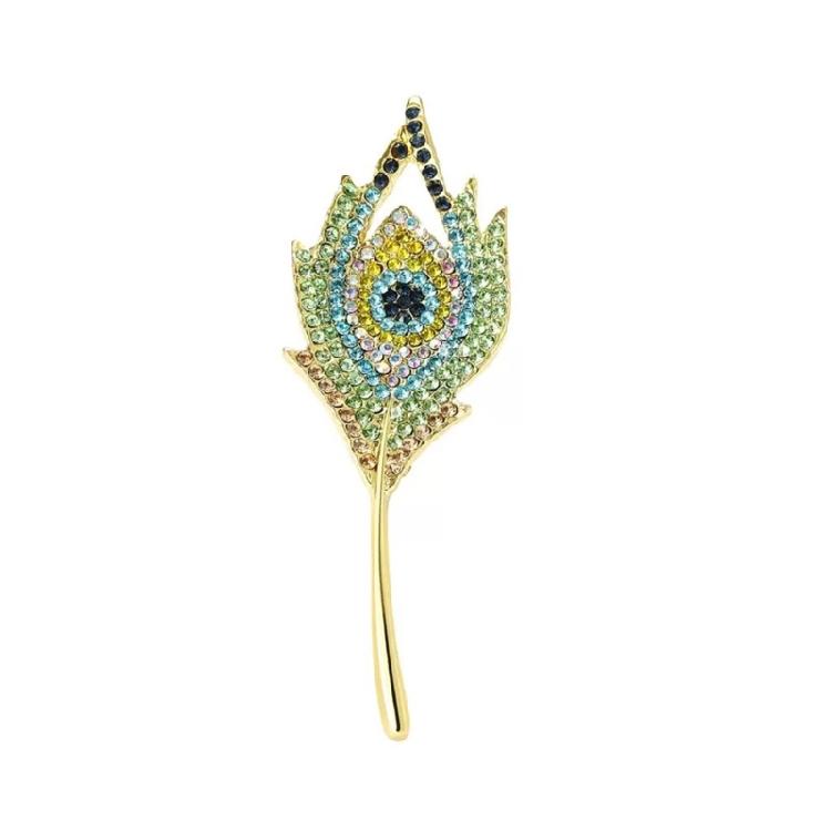Alloy Peacocks Brooch Secure Fastening Design Beautiful Clothing Accessory Alloy Texture Suitable for Special Occasions