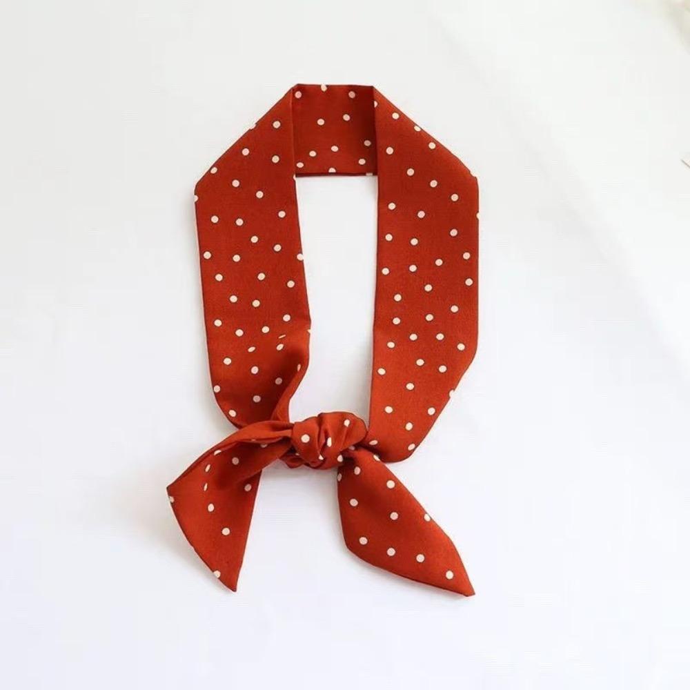 Polka Dot Neck Strap Luxury Hair Band Fashion Neck Scarf Clothing Accessories