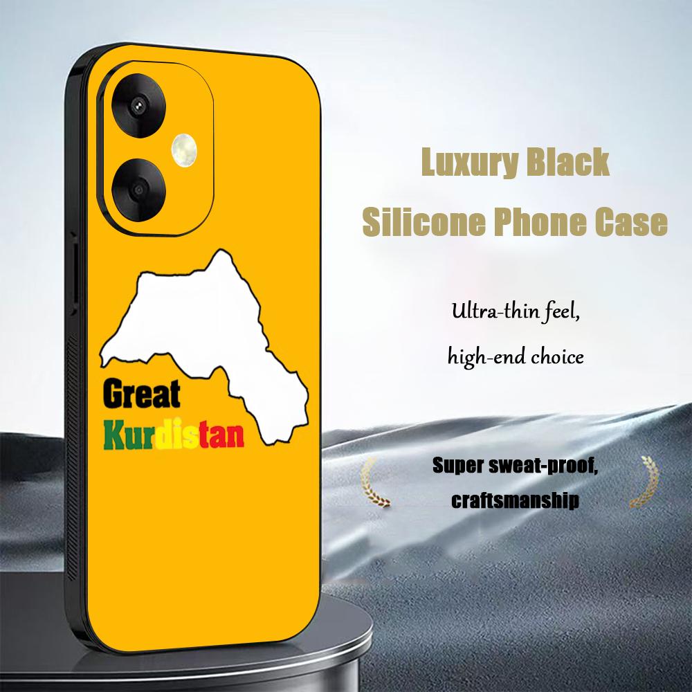 Флаг emblem Kurdistan Крутой чехол для телефона для Xiaomi Redmi 14C 13C 12C Note14 13 12 11 10 Pro Plus S Мягкая черная крышка для телефона