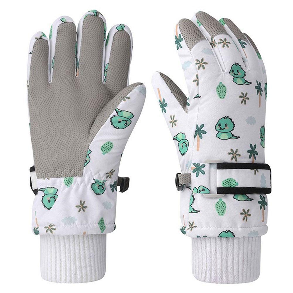 Thickened Fleece Boys Girls Gloves Waterproof Cycling Gloves 4-12Y Skiing Snow Gloves Student Kids