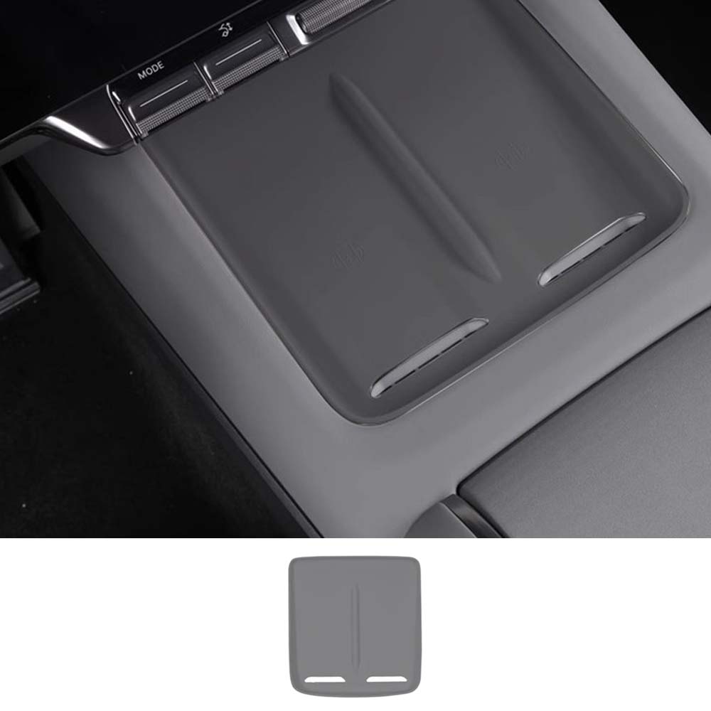 Car Interior Non-Slip Silicone Wireless Charging Pad Mat for Zeekr 7X 2024 2025 Accessories in White Black Grey