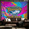 Custom Name Leeds Rhinos2 Printed Tapestry – Wall Hanging for Bedrooms, Dorms, and Home Decor