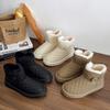 Женские модные зимние легкие теплые нескользящие повседневные кроссовки на толстой подошве, хлопковые ботинки, короткие ботинки