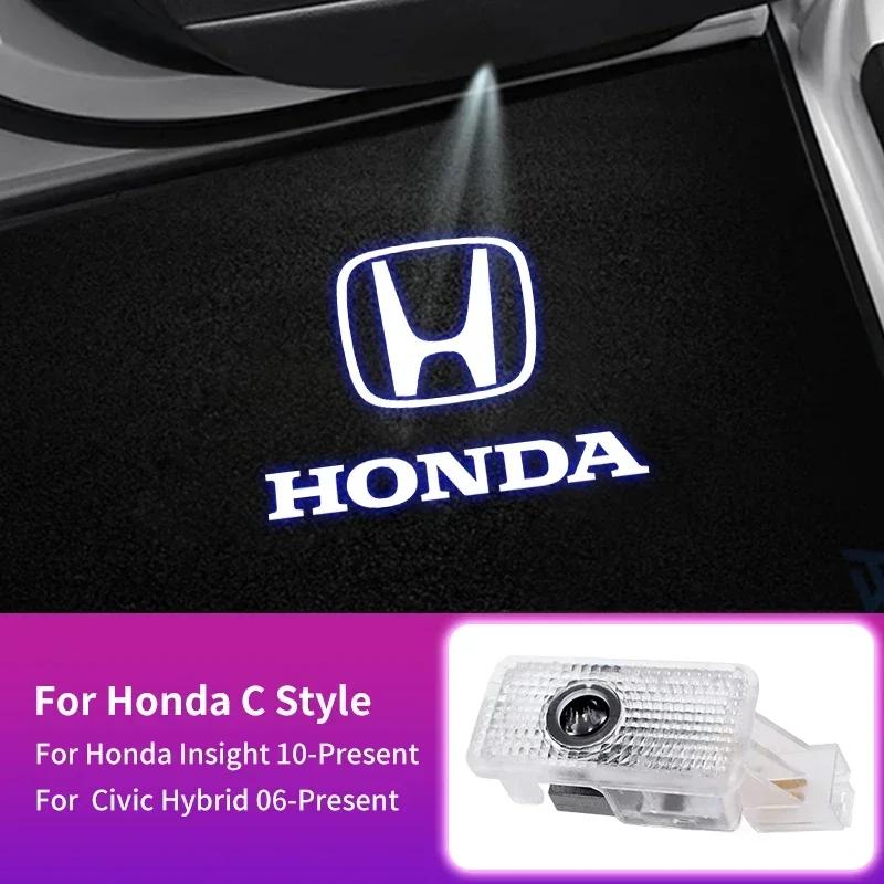 For Honda Civic Accord Odyssey Crosstour CR-Z Elysion Spirior Insight UR-V Car Door Projector Lamps LED Welcome Shadow Lights