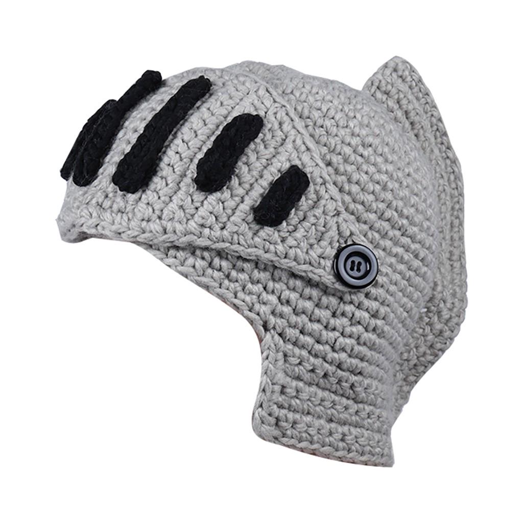 Мужская новинка, маска, эластичная шляпа, римский рыцарь, вязаная шапка, платок на голову от выпадения волос