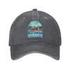 Ushuaia Argentina Travel Art Emblem Cycling And Running Baseball cap Sunshade Sports And Fitness Washed Denim Cap