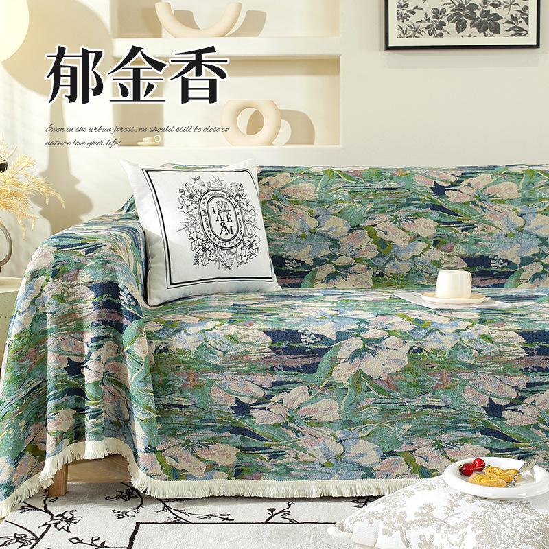 Утолщенное полотенце для дивана в американском стиле, двухстороннее, легко расстилающееся, чехол для дивана, пылезащитный чехол для защиты от царапин, ковер для дивана