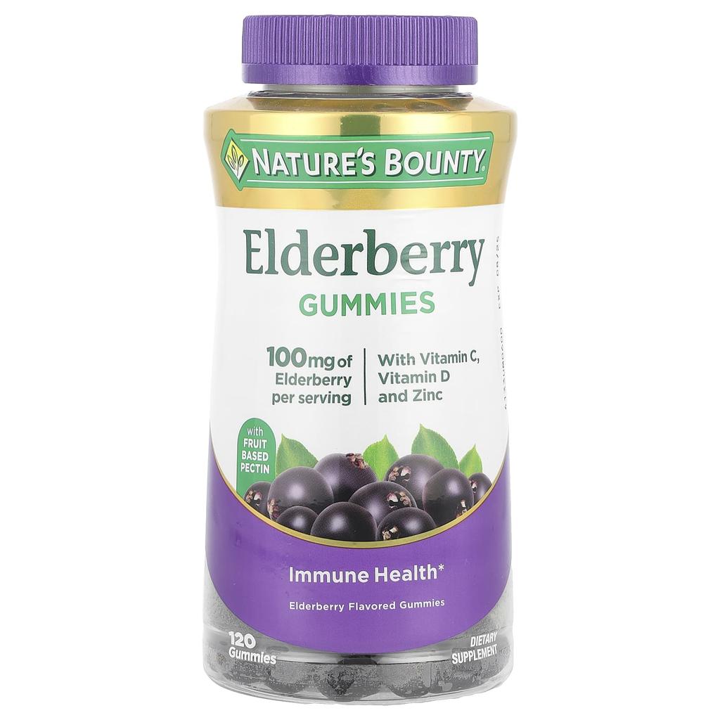Nature's Bounty Elderberry Gummies, 120 Gummies