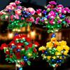 1pc Outdoor Solar Garden Lights,21 Blooms LED Azalea Flower Lights,Colorful Lights,For Garden,Yard, Lawn,Backyard Path Decor