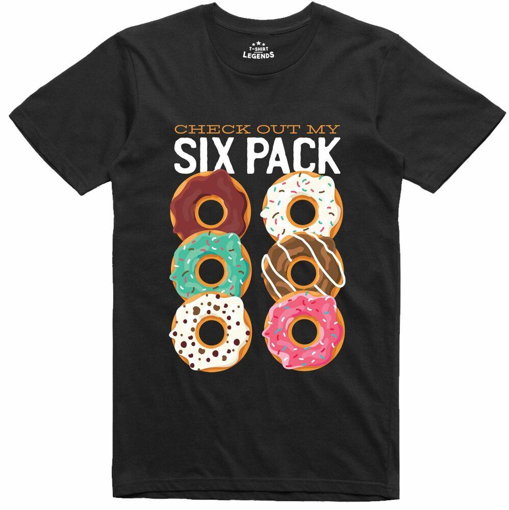 Funny Novelty Donut 6 Pack Ring Spin Cotton Pre Shrunk Tee Unisex T-shirt