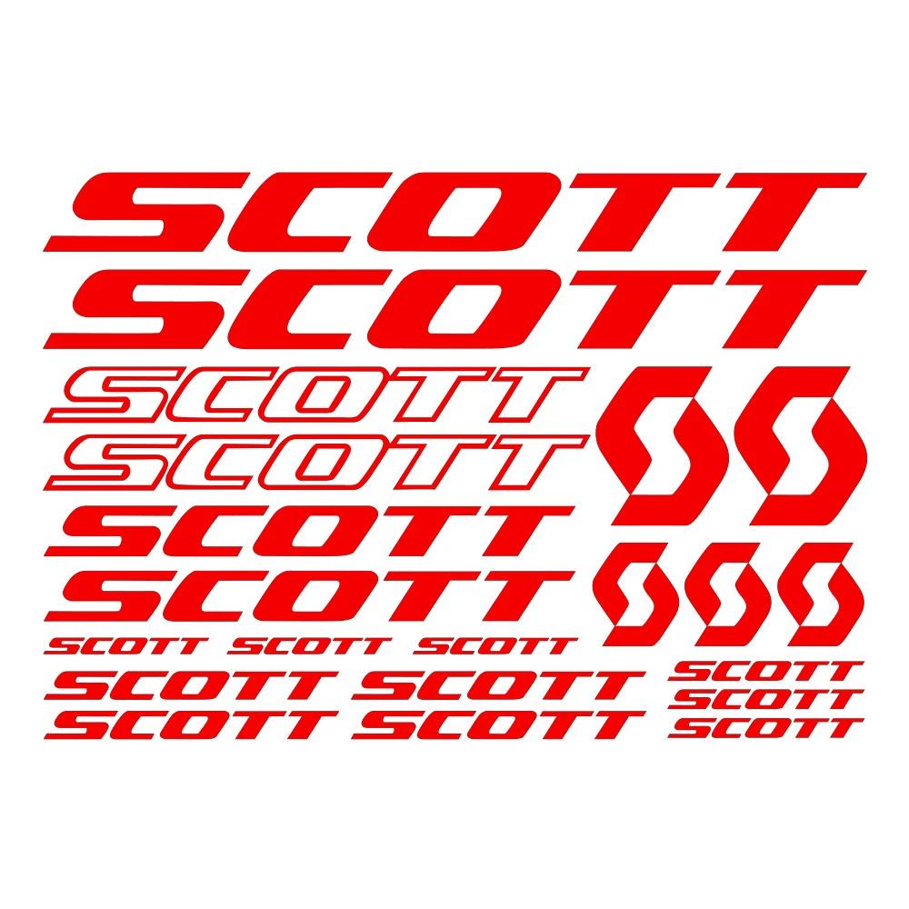 30 см 21 шт. Для рамы велосипеда Scott Наклейки Декали Лист Велосипед Велоспорт Продукты Аксессуары Чехол для автомобиля Царапины Индивидуальность ПВХ