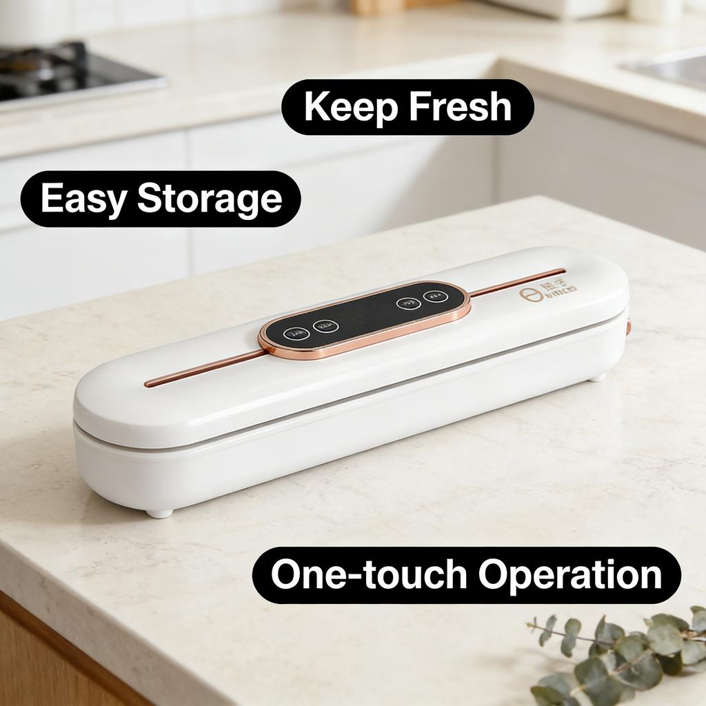 Vacuum Sealer for Food Freshness, One-Touch Seal for Kitchen Storage, Efficient and Practical