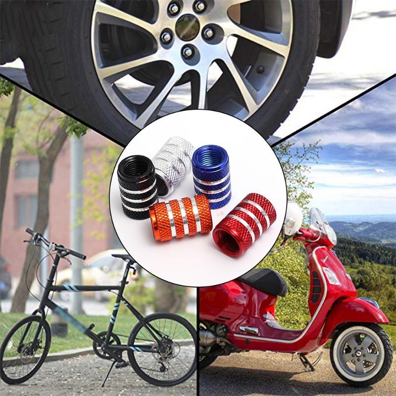 4/1PCS Car Tire Valve Stem Caps Bolt Aluminum Dustproof Valve Caps Motorcycle Bike Tires Valves Tyre Stem Valve Caps Thread Caps