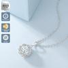 Fine Heart Jewelry VVS1 Diamond White Gold 925 Sterling Silver Round Brilliant Cut 1CT 2CT GRA Moissanite Pendant Women Necklace