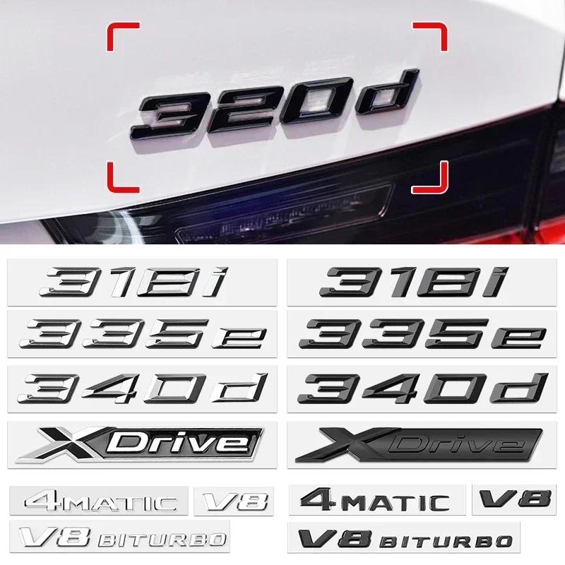 XOFDE1 E60 New 316i 318i 320i 335d 340d 320e 323e 325e ABS Trunk Boot Emblem Letter Badges Car Logo for BMW M 3-series Glossy Black Ac