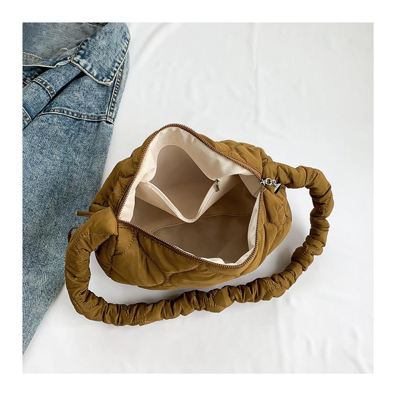 IELGY Summer All-Match Cross-Body Underarm Dumpling Bag Large-Capacity Commuter One-Shoulder Cotton Clothes Bag