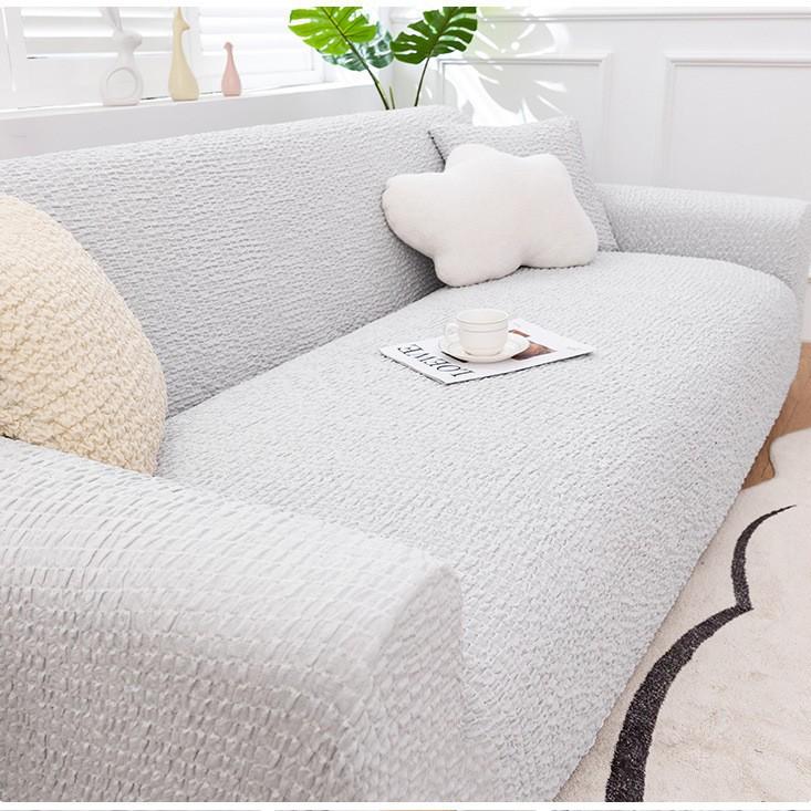 Чехол на диван из пузырчатой ткани, полная защита, кремовый стиль, устойчивый к царапинам кошек, эластичный протектор для дивана