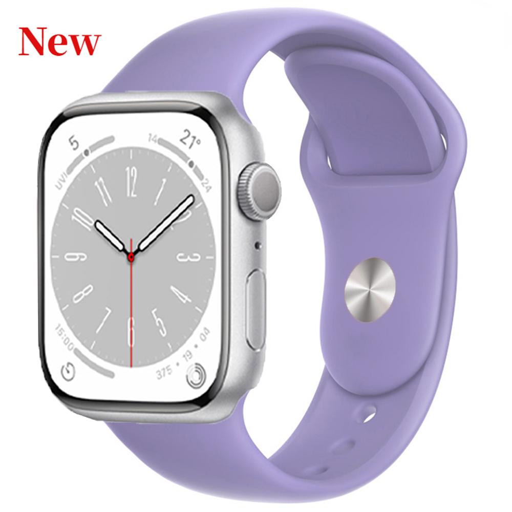 Силиконовый ремешок для Apple Watch Band 49 мм, 45 мм, 44 мм, 42 мм, 41 мм, 40 мм, 38 мм, ремешок для часов, браслет, ремешок iWatch Series 8, 7, 6, 5, 4, 3 SE, ремешок