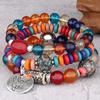 3 шт. богемные очаровательные браслеты из бисера, набор для женщин, массивные браслеты-цепочки ручной работы с кисточками, женские модные ювелирные изделия, подарки