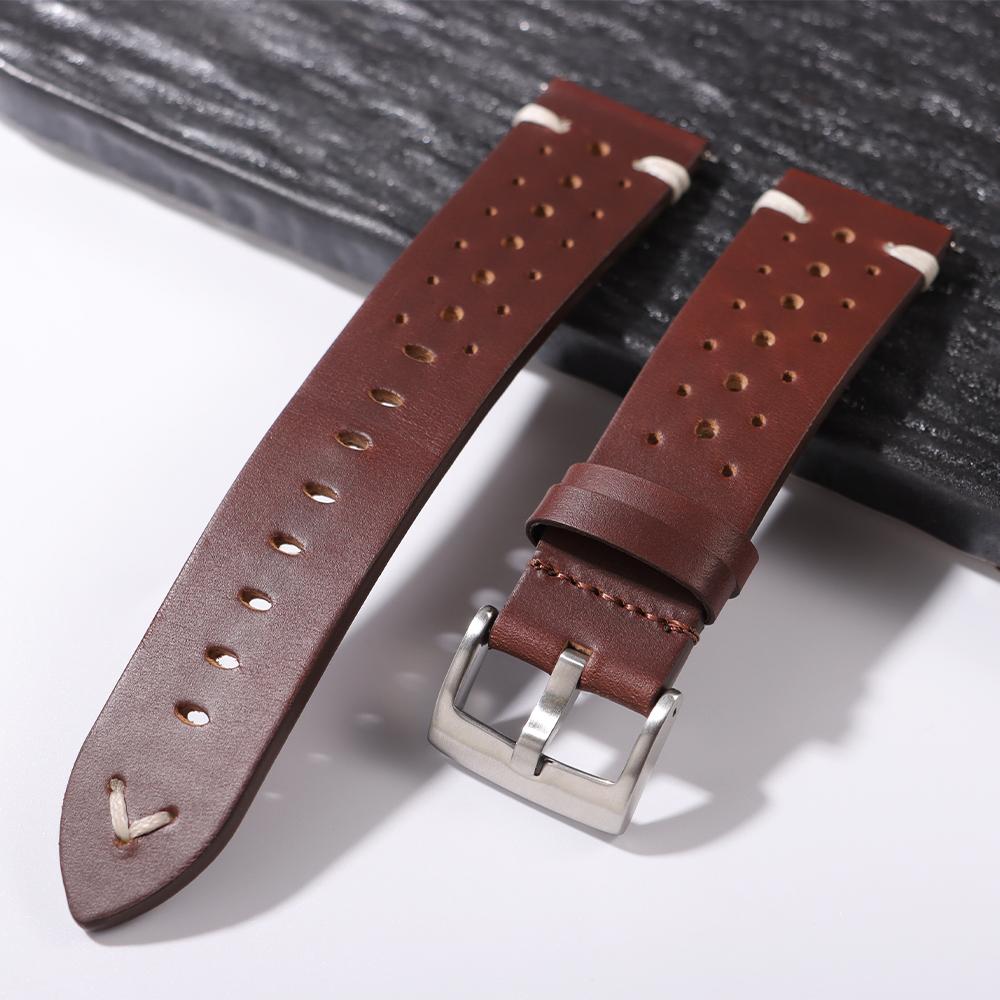 Дышащий ремешок для часов из коровьей кожи для Omega для Seiko ремешок для часов 20 мм 22 мм кожаный браслет с масляной восковой пропиткой мужской женский браслет аксессуары