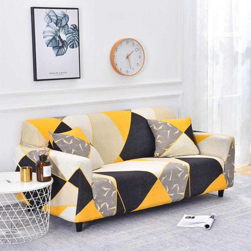 Эластичные чехлы для дивана с клетчатым принтом, эластичные чехлы для диванов из спандекса для гостиной, угловой чехол для дивана, домашний декор