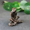 Antique Copper Big Monkey Funny Figurine Miniature Lucky Home Decoration Crafts Vintage Animal Statue Desk Ornaments