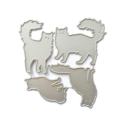Животное Кошка Металлические режущие штампы DIY Крафт Углеродистая сталь Шаблон для тиснения Трафарет Скрапбукинг для открыток Вырубка Форма