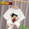 Dragon Ball Футболка для мальчиков белая хлопковая Футболки с коротким рукавом для малышей Сон Гоку Мультяшная летняя одежда Каваи Топы Подарки на день рождения