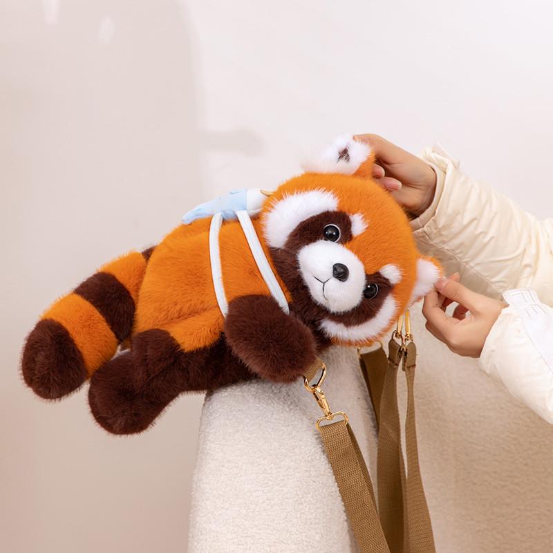 Plush Raccoon Stylish Bag Cute Panda Backpack Cuddly Penguin Soft Toy Perfect Kids For